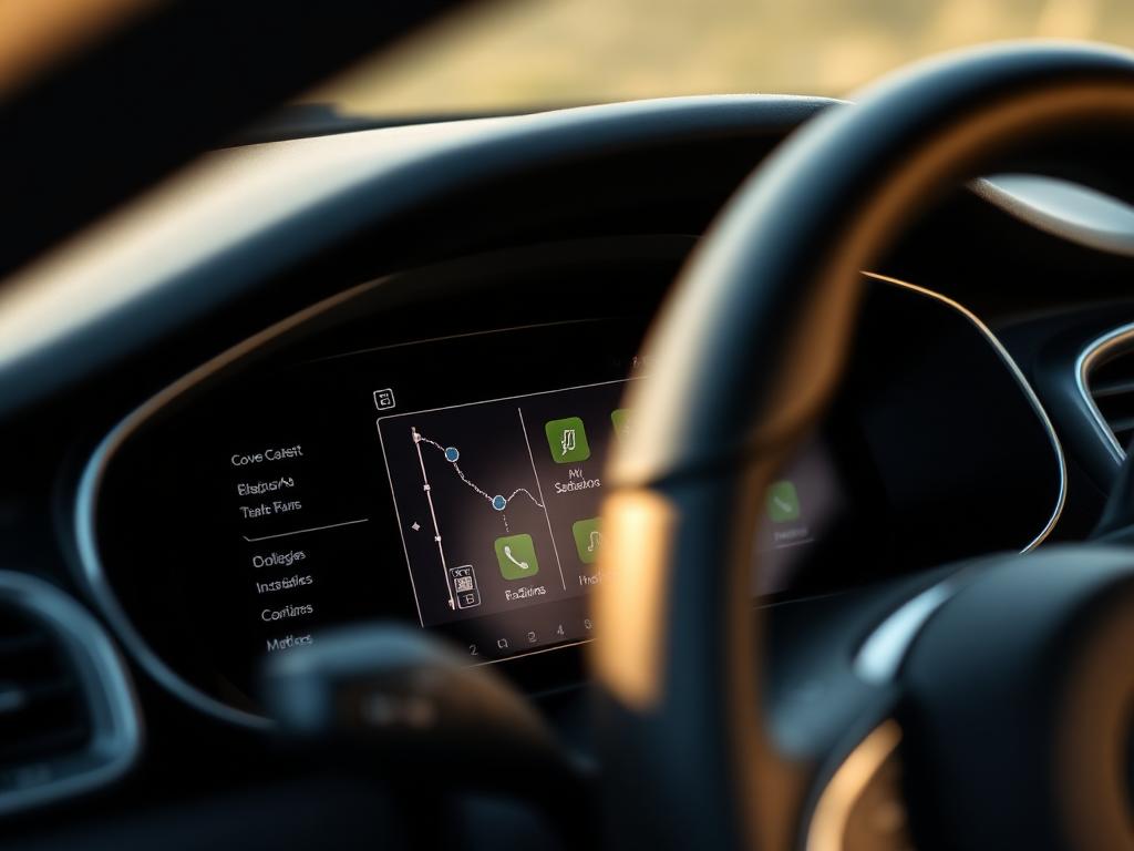Dashboard and infotainment screen of the Nissan Versa